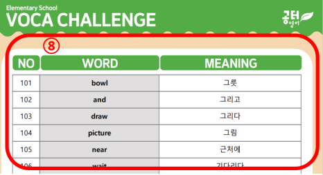 [공터영어 반송센터] Homework Voca Challenge 본문 이미지